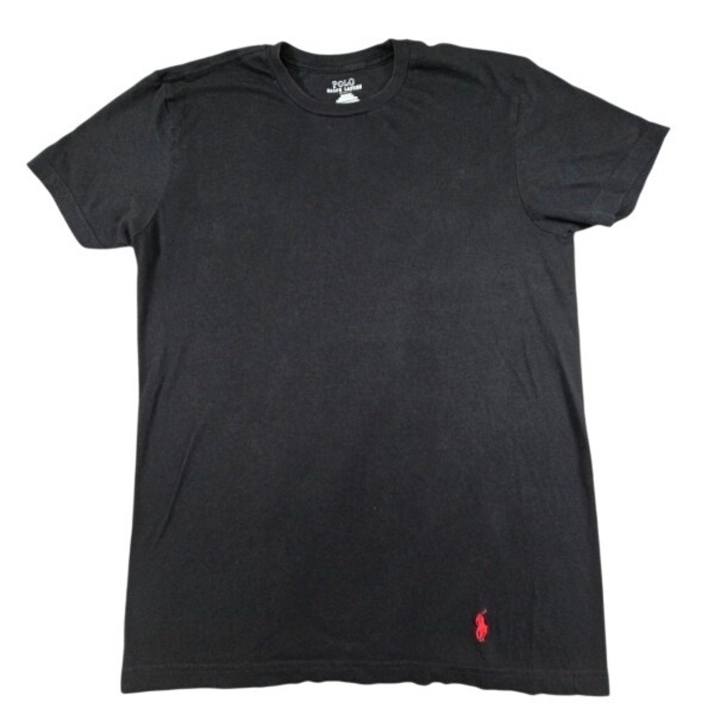 Polo‎ Ralph Lauren Mens M Classic Fit Black T-Shirt Red Pony Logo Medium